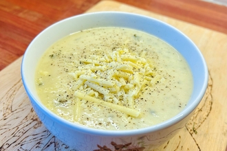 Cauliflower, Kale and Leek Soup