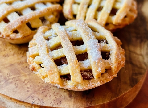 Mini Spiced Apple Lattice Pies