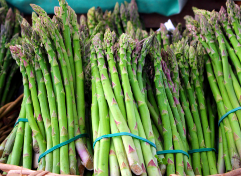 Bunches of asparagus
