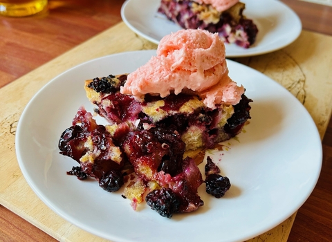 Blueberry and Blackberry Cobbler 