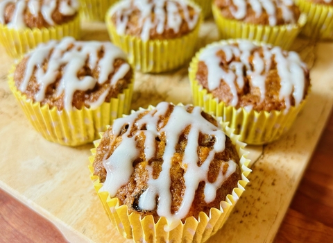 Spiced Carrot Cake Muffins