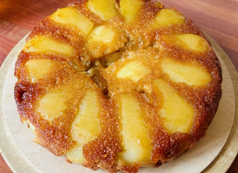 Spiced Ginger Pear Upside-down Cake