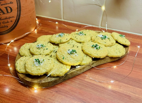 Savoury Cheese and Rosemary Shortbread